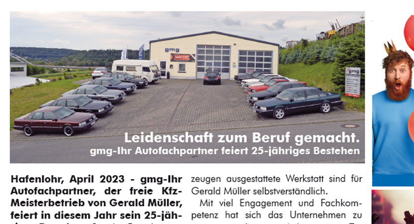 Read more about the article gmg – Ihr Autofachpartner wird 25!