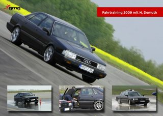Unser #throwback des Tages geht ins Jahr 2009 zu einem  Fahrtraining mit Harald Demuth– unterwegs waren wir damals im Audi 200 quattro 20V und Urquattro 10V.

 **50 Jahre Audi Fünfzylinder**. Sound, Technik und Quattro-DNA, die einfach zeitlos sind. 

#throwbackthursday #5cylinderturbo #quattro #turbo @tuning_by_gmg
